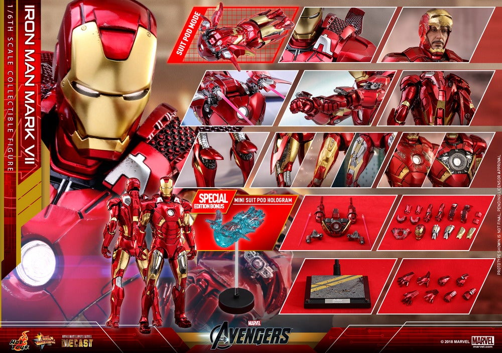 Hot Toys Marvel The Avengers 1/6 Die-Cast Iron Man Mark VII