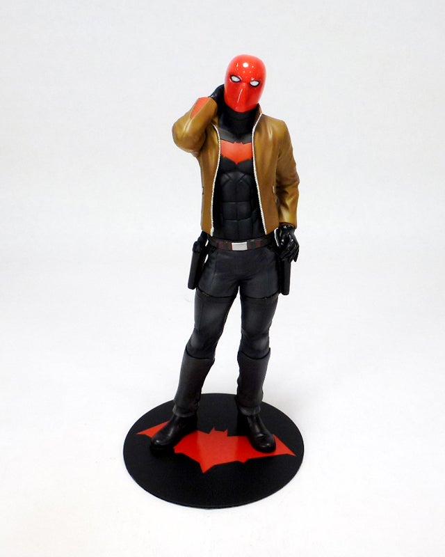 red hood statue