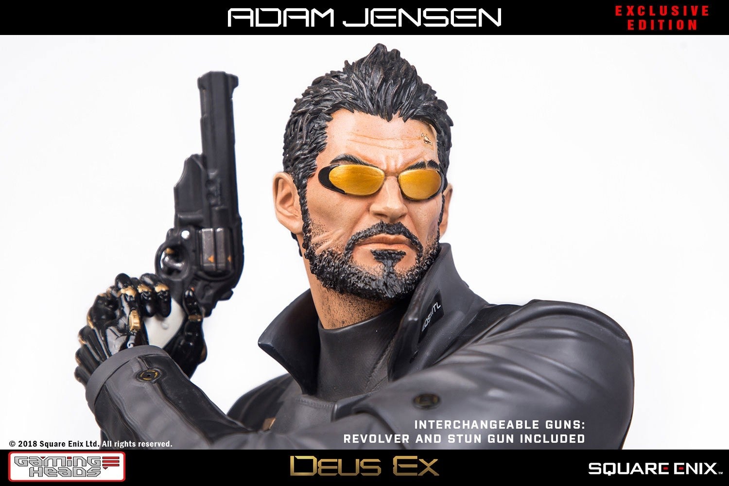 Gaming Heads Deus Ex: Mankind Divided Adam Jensen Statue | Figures.com