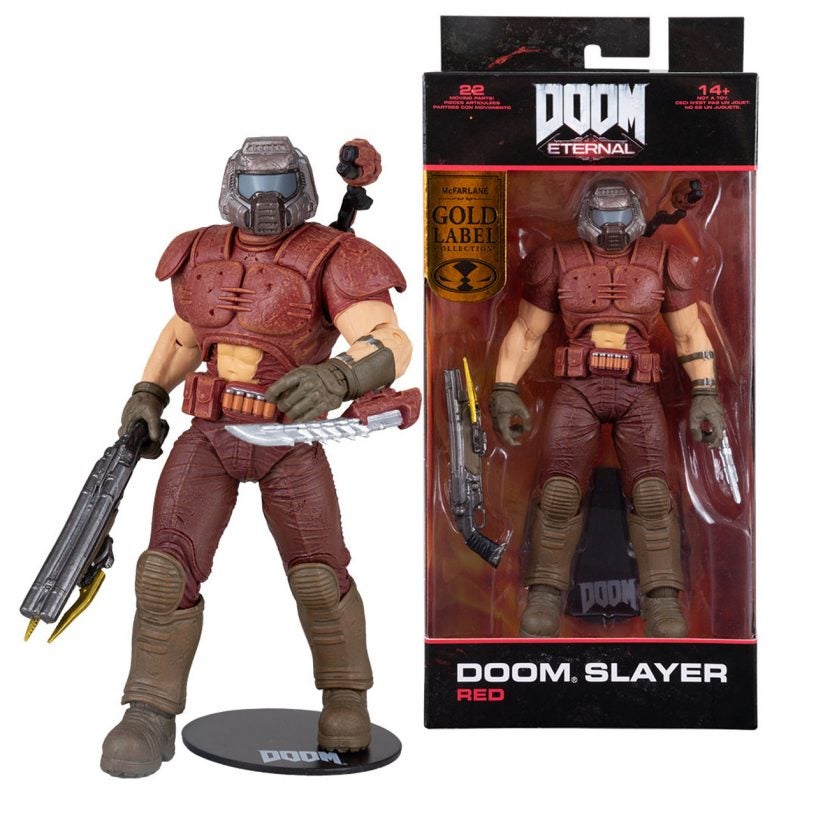 Doom Slayer Classic Red Gold Label Exclusive | Figures.com