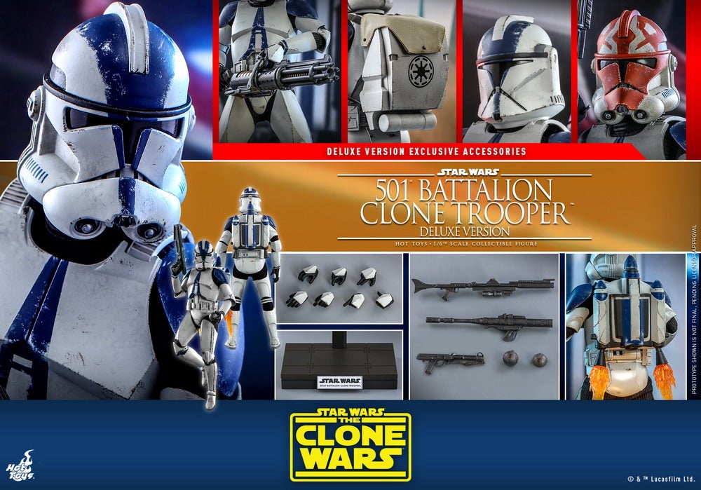 Star Wars: The Clone Wars 501st Battalion Clone Trooper | Figures.com