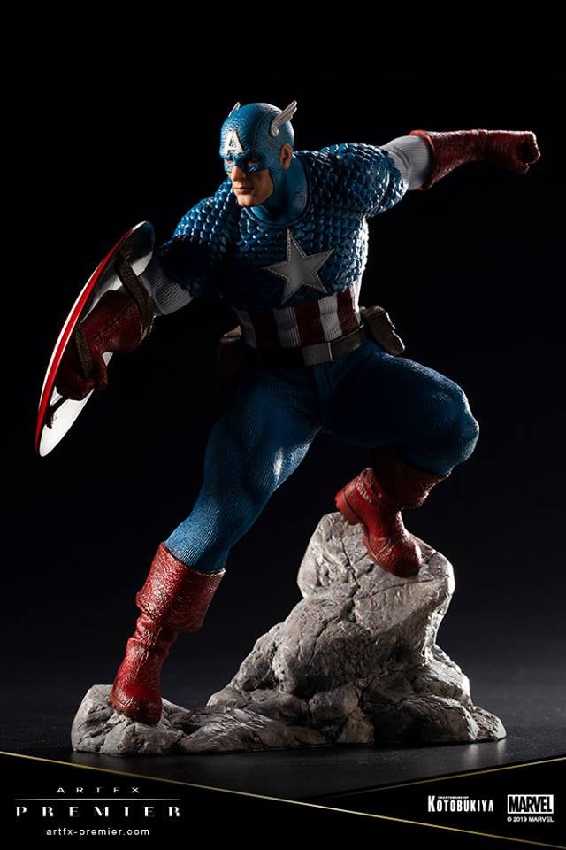 kotobukiya marvel captain america artfx premier statue